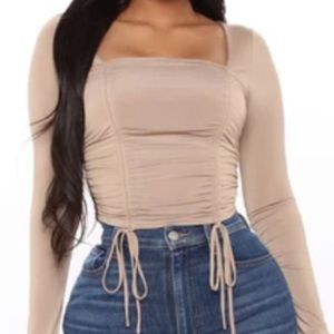 Fashion Nova What’s The Ruche Cropped Top